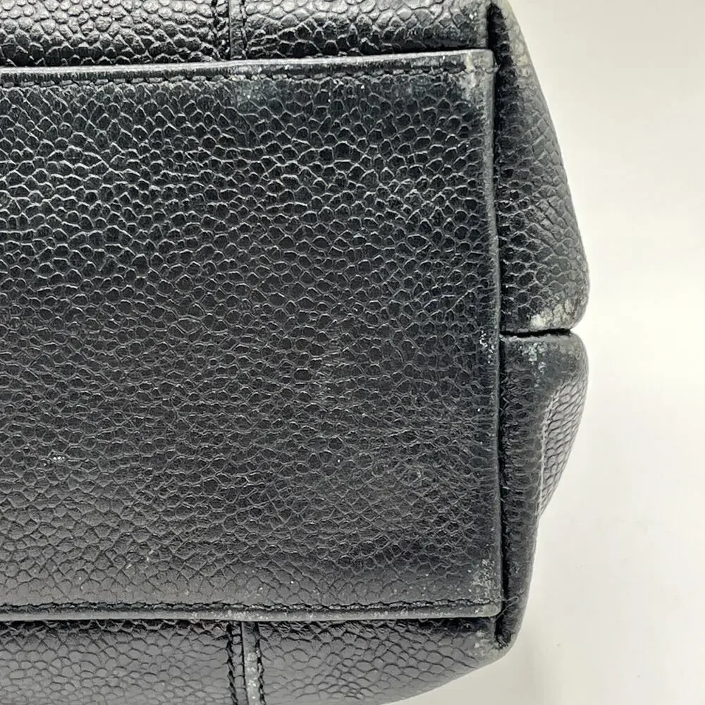 Vintage Chanel Black Caviar Leather Bag with Gold-Tone Hardware AS IS USED RARE